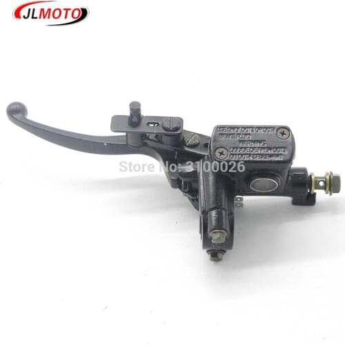 Left Hand Rear Master Cylinder 7/8 Handlebar Hydraulic Brake Lever With Parking Brake & Stop Switch Fit For ATV Quad Bike Parts