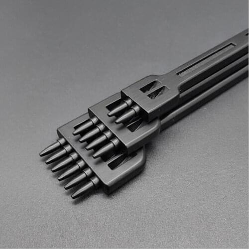 Leather Round Hole Row Punch Tool Black Porous Punching Tool Hand Sewing Hole Leathe Craft Tool Spacing 1mm Dia