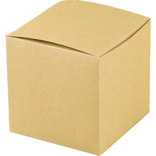 JUMI 10pcs/lot Brown Kraft Paper Box and Gift Packaging Box Wedding Birthday Party Candy Box Factory Direct Selling