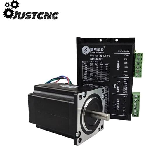 Leadshine 2 Phase 57 Series NEMA23 Stepper Motor Kit 57HS21A + Driver M542C Input Voltage VDC20-50V Original Product