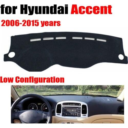 Car dashboard covers mat for Hyundai Accent 2006-2015 Low Configuration Left hand drive dashmat pad dash cover auto accessories