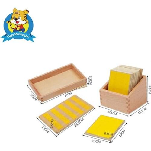 Montessori sensorial Touch Boards With Box toy