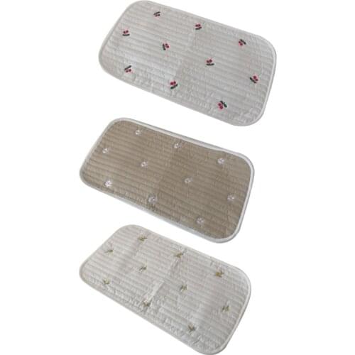 Infants Soft Cotton Pillow Cover Cute Embroidery Pillow Towel Baby Breathable Sleeping Pillow Towel