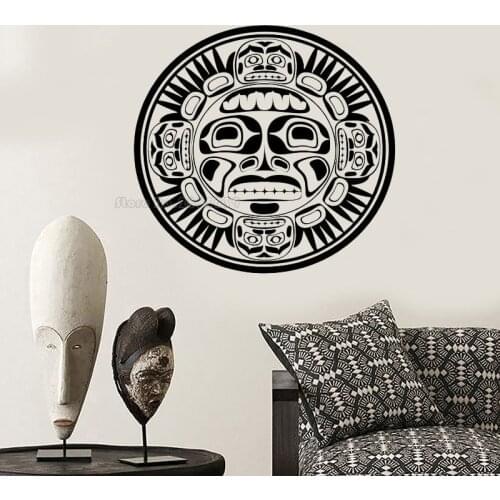 Mandala Wall Decal Mask Indian Ornament Tribal Mural Vinyl Decal Sticker Bedroom Mysterious Pattern Mandala Wall Art Decor LL928