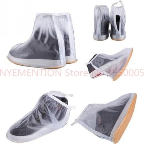 Rainproof Waterproof Reusable Rain Shoes Cover Boots Flat Overshoes Covers Slip Resistant High Quality Shoe Cover 50pair
