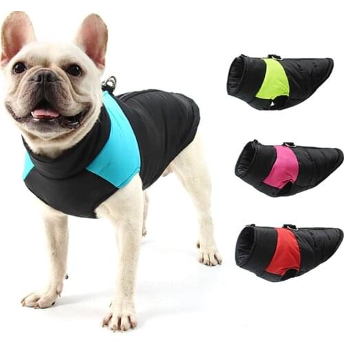 Dog Coats, Winter Cotton Vest with Zipper, Waterproof Windproof Cold Weather Outdoor Jacket, for Small Medium and Large Dogs