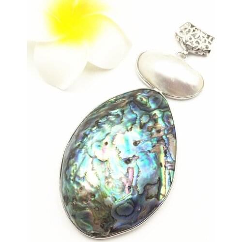 Charms Multicolor Natural Sea Abalone Shell Pendant Paua Shells Pendants DIY Necklace Jewelry Findings Accessories Crafts A126