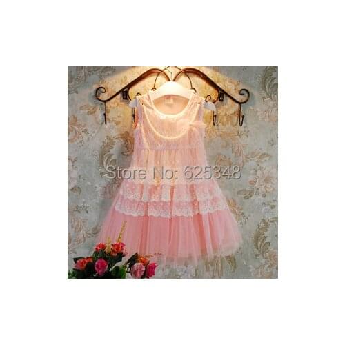 Drop shipping 2017 brand floral girl dress 3-9 age baby girls dress kids clothes vestidos de menina retail yellow