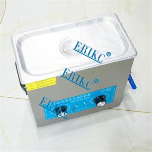 ERIKC Common Rail Fuel Injector Cleaning System Tool E1024015 and Auto Cleaning Equipment Ultrasonic Cleaner 110V, 6L
