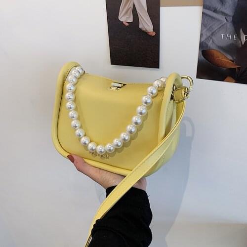 Womens Shoulder Bag Woman Handbags Chain Top PU Leather Quality Fashion Korean Solid Simple Crossbody Bags Female Tote 2021 New