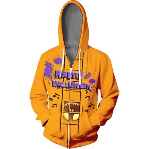 WAMNI Fashion Halloween Zipper Hoodie Sweatshirt Hip Hop Fashion 3D Zipper Harajuku Man 2019 High Quality Zipper Sweatshirts