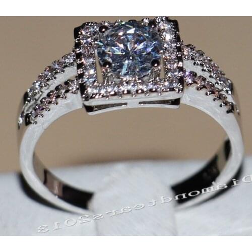 2ct Victoria Wieck Vintage Jewelry 10kt white gold filled Simulated AAA CZ stones Wedding Band Rings for women Gift Size 5-11