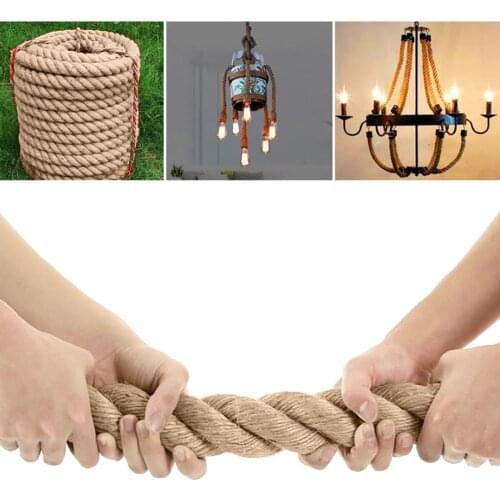 10MM Thick Hemp Cord Ropes Strong Natural Twine string Jute Hemp Rope for Craft Rope Cat Scratching Post Climbing Gardening Gard