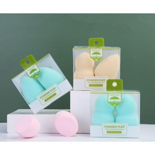 2pcs Non-latex Makeup Foundation Puff Sponge Imagic Beauty Egg Dry Water Oblique Does Not Eat Powder Puff Make-up Tool Pink Gift
