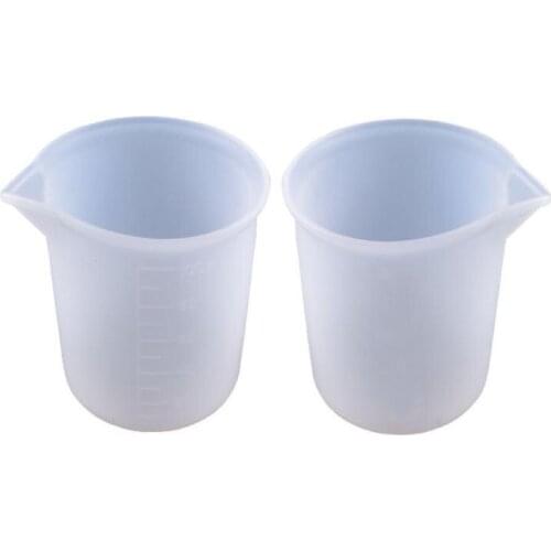 2 Pieces Of 100ml Crystal Glue Disposable Silicone Measuring Cup With Scale DIY Hand Tool Kitchen Accessories Measuring Cup Tool