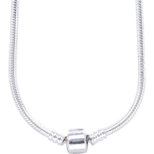 2020 New Free Shipping Authentic 925 Sterling Silver Moments Snake Chain Necklace Sparkling Heart For Women DIY Jewelry Charms