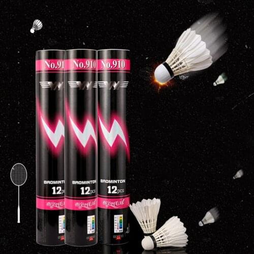 3/6/12Pcs/Set Duck Feather Goose Feather Shuttlecock Resistant To Windproof White Badminton for Indoor and Outdoor Training Ball
