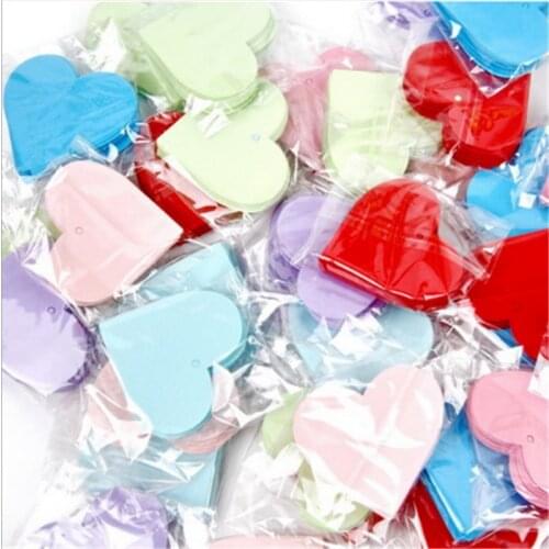 50Pcs/lot 7*7cm Heart Shape Paper Card Wedding Decoration Happy Birthday Bride To Be Baby Shower Bachelorette Party Decoration