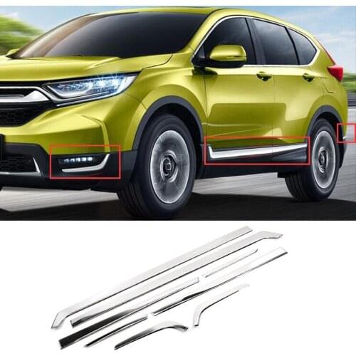 8pcs/set Stainless Steel Car Body Side Door Moulding Cover Trim For Honda CRV 2017 2018 Car Exterior Accessories Stylilng