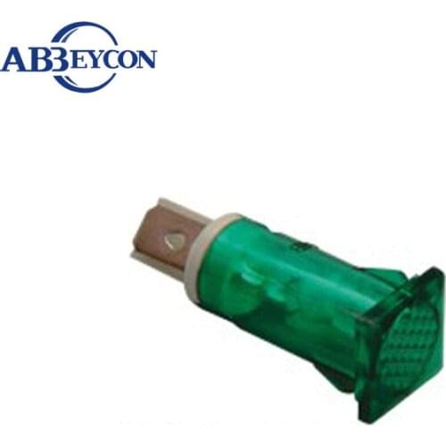 ABBEYCON green square pilot light 12.5mm indicator light 220v/110v 12v mini led indicator lights