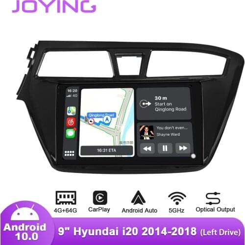 Joying 9" Android10 Car Radio for Hyundai i10 2014-2017 LEFT DRIVE GPS Carplay DSP SPDIF Bluetooth Android-auto Optical Output
