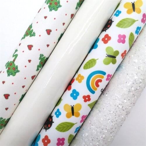 WHITE Chunky Glitter Canvas Sheet, 8"x11" Glitter Sheets, WHITE Faux Leather Sheet, Hair Bow & Earring Fabric XM024