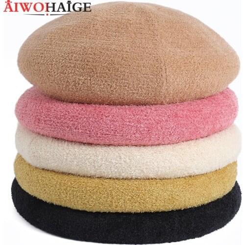 Beret female womens hat hat women winter cap for men beret womens winter hat knitted hat for women hats for women autumn woman
