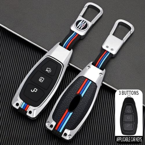 Zinc Alloy Car Remote Key Case Cover Shell Fob Ford Focus MK3 Mondeo Fiesta Kuga Ecosport Ranger Escape Protector Accessories