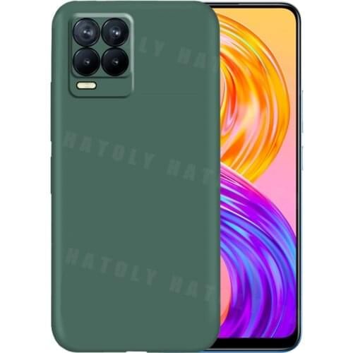 For Realme 8 Pro Case For Realme 8 Pro Cover Shockproof Original Liquid Silicone TPU Protective Phone Bumper For Realme 8 Pro