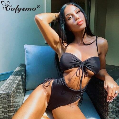 Черные слитные купальники Colysmo China At AliExpress