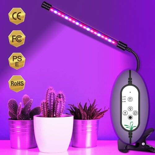 USB LED Grow Light 5V Phyto Lamp Full Spectrum Fitolamp With Timer Phytolamp For Plants Seedlings Flower Home Tent