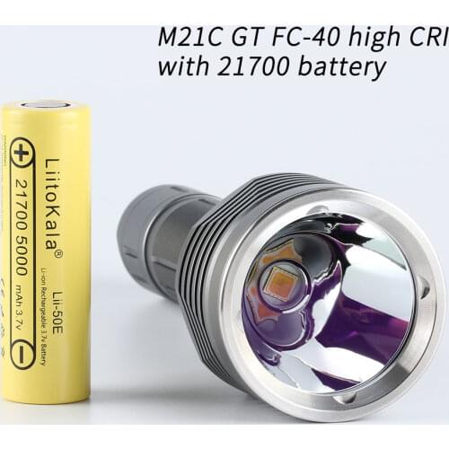 Convoy M21C GT FC40 high CRI, 21700 flashlight,with 21700 battery