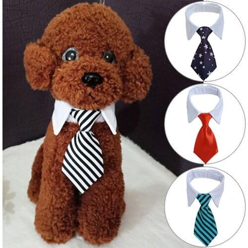 Pet Dog Cat Formal Necktie Stripe Bow Tie Collar for Dog Cat Suit Scarf Fake Collar Dogs Cat Bowtie Pet Accessories For Party