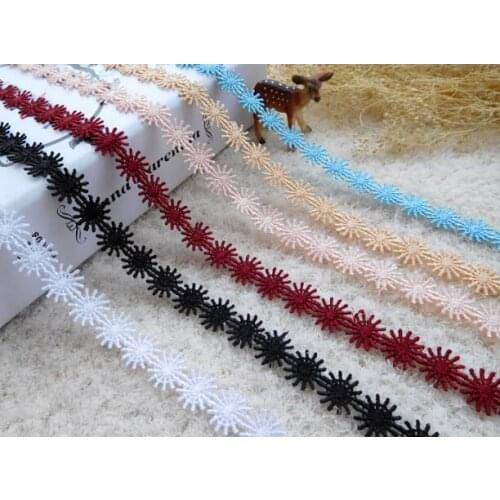10 Meters Polyester lace sewing ribbon guipure lace trim or fabric warp knitting DIY Garment Accessories free shipping
