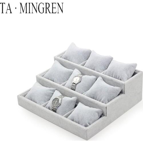 Best selling fashion velvet pillow cushion watch display plate wholesale can be customized high simple