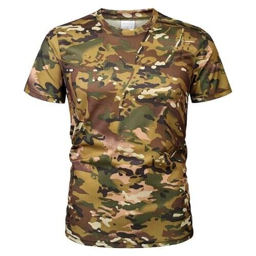 Clothing Military Tactical Mens Shirt Camouflage Army Fast Dry Breathable Short Sleeve Male Casual Shirt