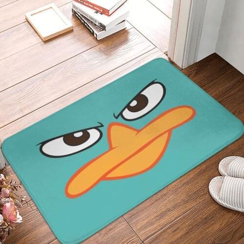 Perry The Platypus Doormat Carpet Mat Rug Polyester Anti-slip Floor Decor Bath Bathroom Kitchen Bedroom 40x60