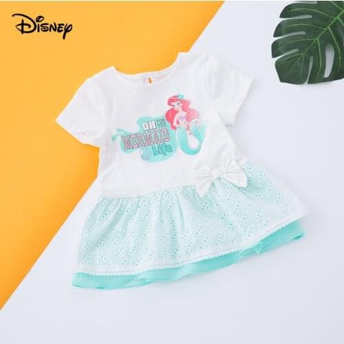 New Disney Children Dress Girl Short Sleeve Dress Summer Spandex Fabric Skin Friendly Ventilation Fashion Baby Princess Dress