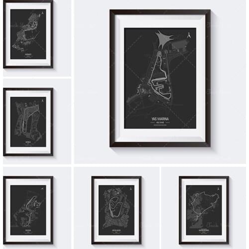 Nürburgring, Nordschleife, German Grand Prix. Formula 1 Race Track Poster