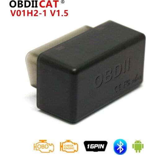 OBDIICAT 50pcs V01H2/V01H2-1 V01B2 V1.5 OBDII Diagnosti Interface V1.5 Mini Elm327 Bluetooth 25K80 Chip OBD2 Super ELM 327