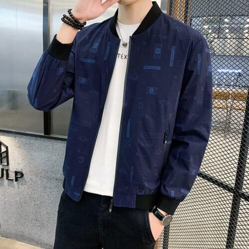 Coat mens clothing solid Korean Jacket men
