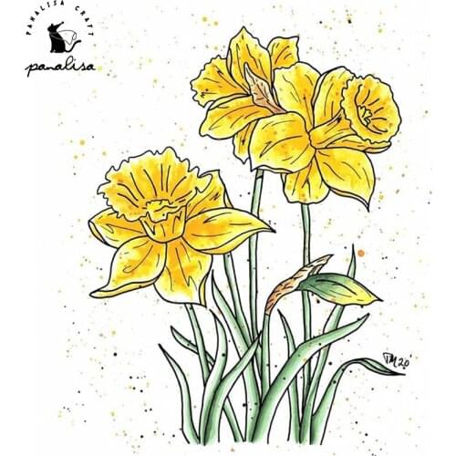 PanalisaCraft Garden Flower Transparent clear stamp for DIY Scrapbooking/Card Making/Kids Christmas Fun Decoration Supplies