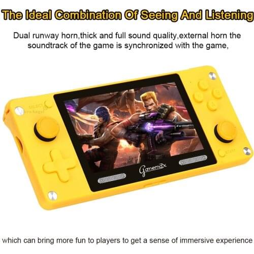 Mini A380 Handheld Video Game Console 3600+ Portable Retro Games 4.0 Inch IPS HD Screen Emulator For 9 Simulators Gift For Kids
