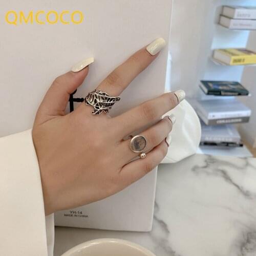 Retro Personality Simple Ring Korean INS Style 925 Silver Fashion Frosted Geometric For Woman Man Hip-Hop Punk Party Accessories