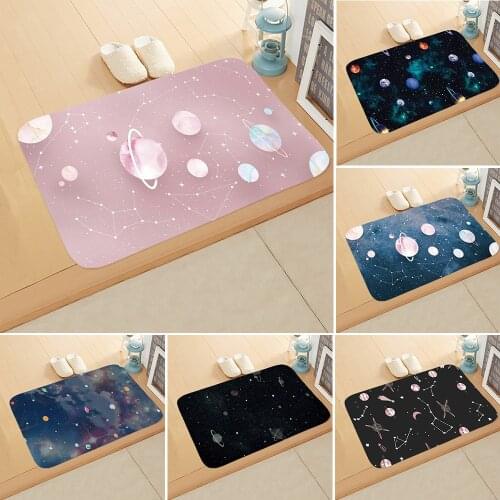 Doormat Cosmic Sky Anti-slip Absorb Water Bath Mat Bathroom Home Kitchen Bedroon Floor Mat Entrance 40*60cm DD-0113