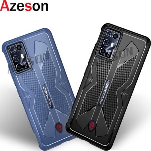 Azeson For ZTE Nubia Red Magic 6R Shockproof Soft Silicone Shell Armor Case Cover For ZTE Nubia Red Magic 6 Pro 3 3S 5G 5S Play