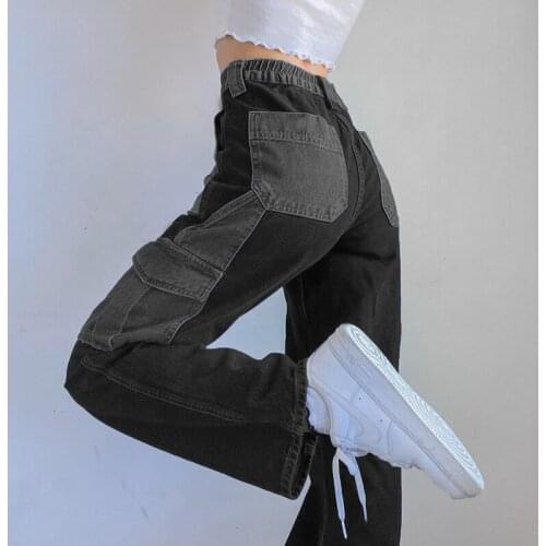 Straight Womens jeans Baggy Vintage High Waist Boyfriends y2k Denim Distressed Streetwear 2021 Female Iamhotty