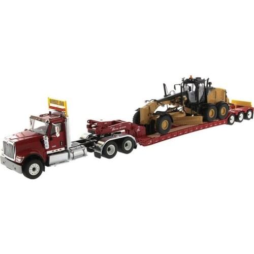 1/50 Transport Series International Hx520 Tractor Lowboy Trailer 12M3 Motor Grader DM 85598 Model