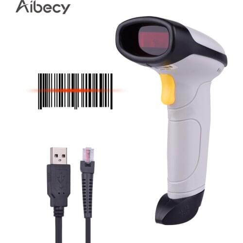Handheld USB Wired Bar Code 1D Barcode Scanner Reader Manual Trigger/Auto Continuous Scanning Support Paper Code for supermarket