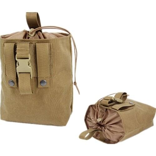 Tactical Foldable Molle Dump Drop Pouch EDC Military Bag Airsoft Pistol Shotgun Ammo Magazine Mag Pouches Hunting Accessories